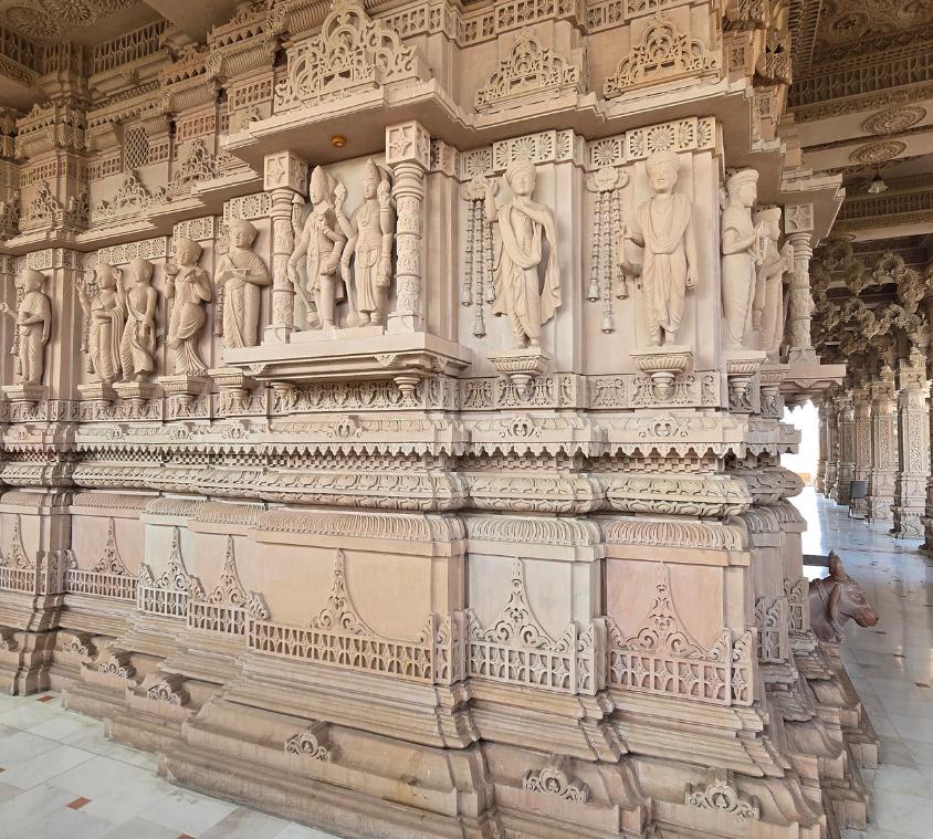 Architectural Relief Wall With Deity Statues