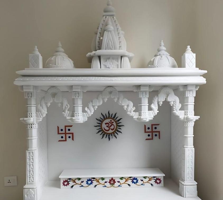 Designer Lattice Work Marble Temple