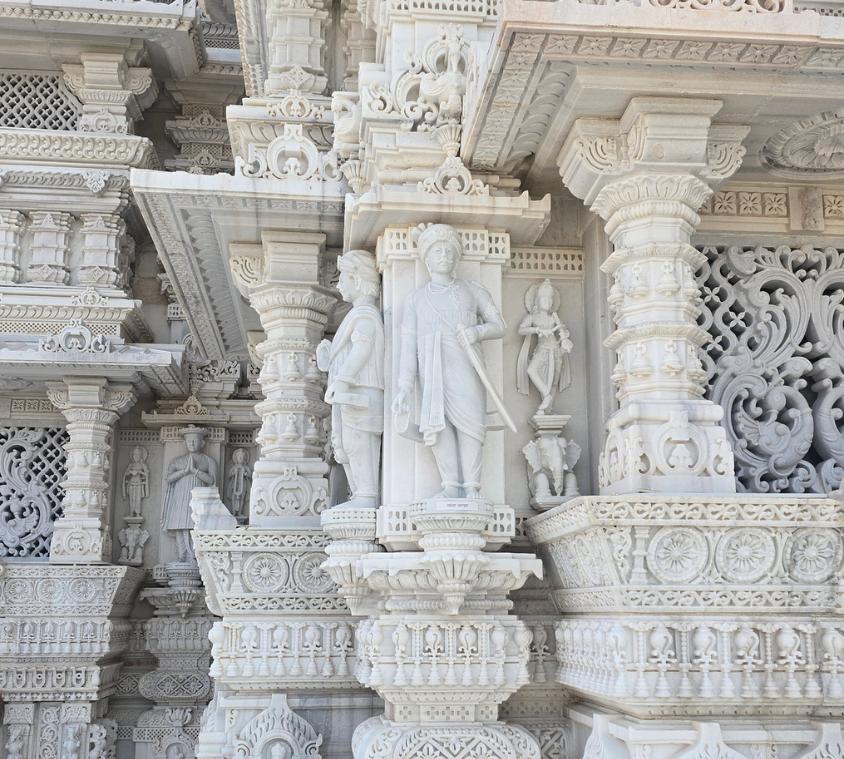 Decorative Marble Archway With Elephant Relief