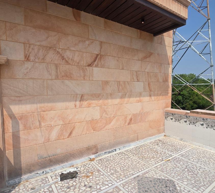 Natural Teakwood Texture Sandstone Wall
