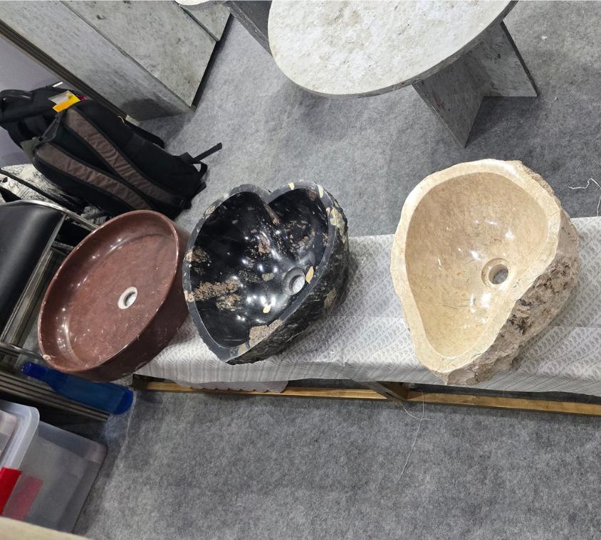 Natural Stone River Rock Basin