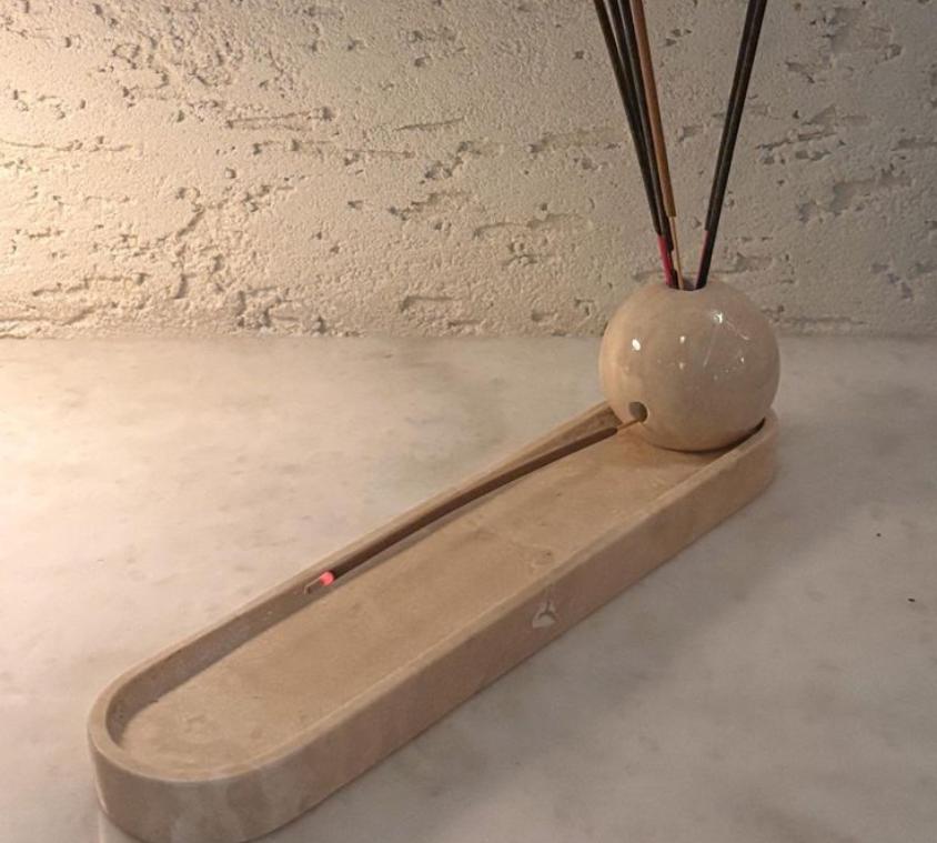 Cylindrical White Marble Tea Light Holder