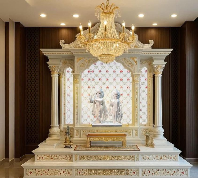 Royal Chandelier Marble Mandir