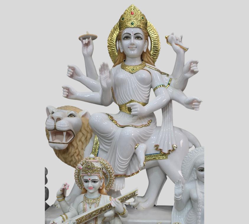 Sherawali Mata Marble Murti