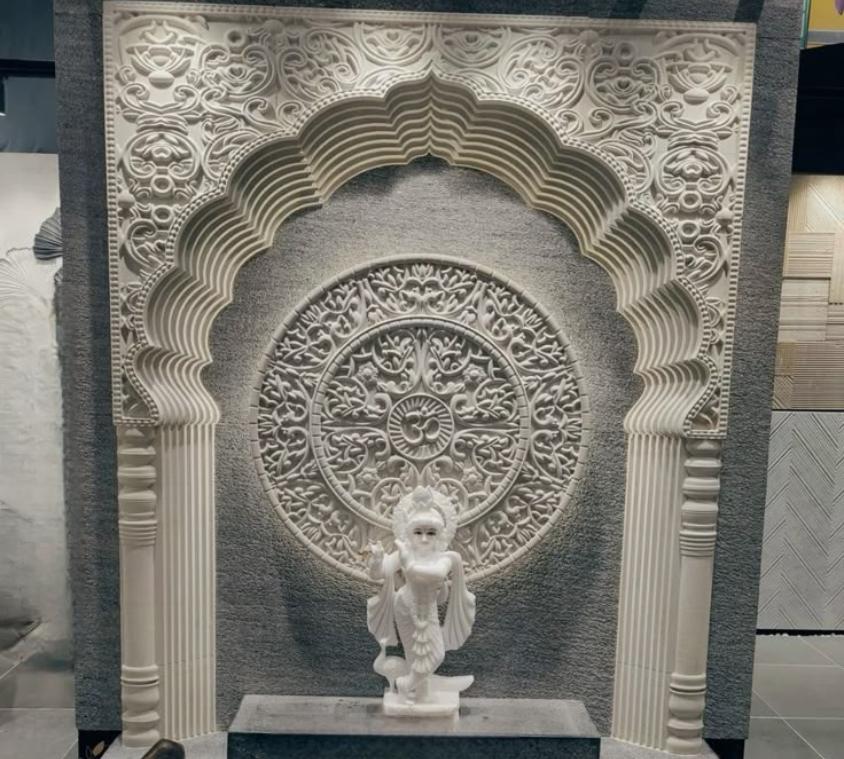 Full-cabinet Luxury Marble Pooja Mandir