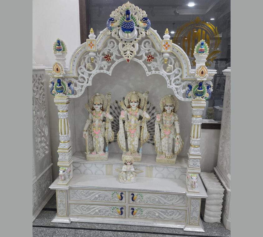 Modern Wall-hung Marble Mandir