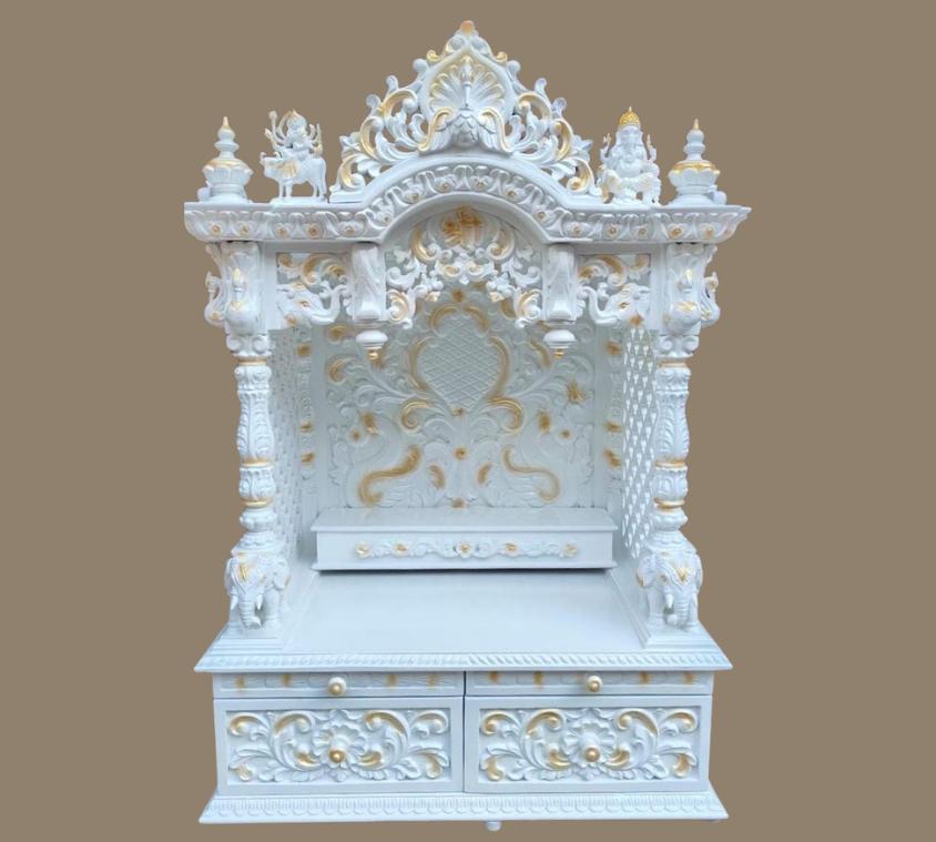 Luxury Gold Carved Marble Temple
