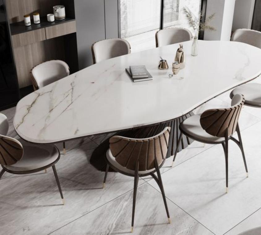 Exotic Brown Onyx Marble Dining Table