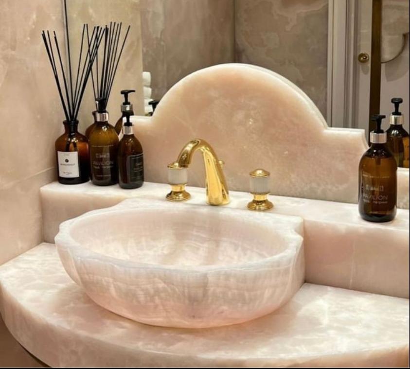 Rose Onyx Vanity Basin